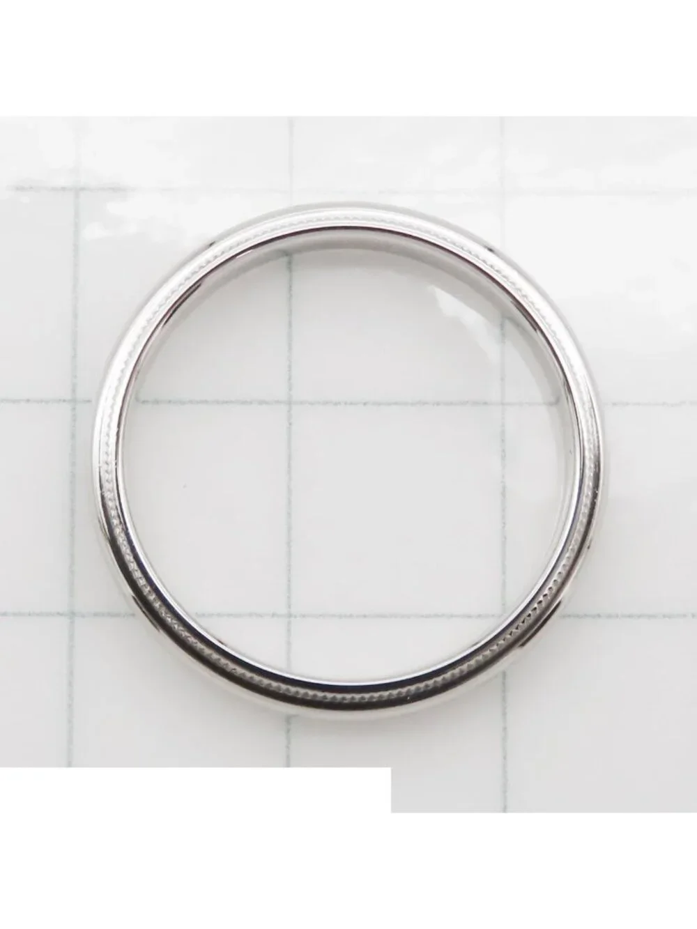 Tiffany & Co Together Mill Gray Band Ring Platinum 950